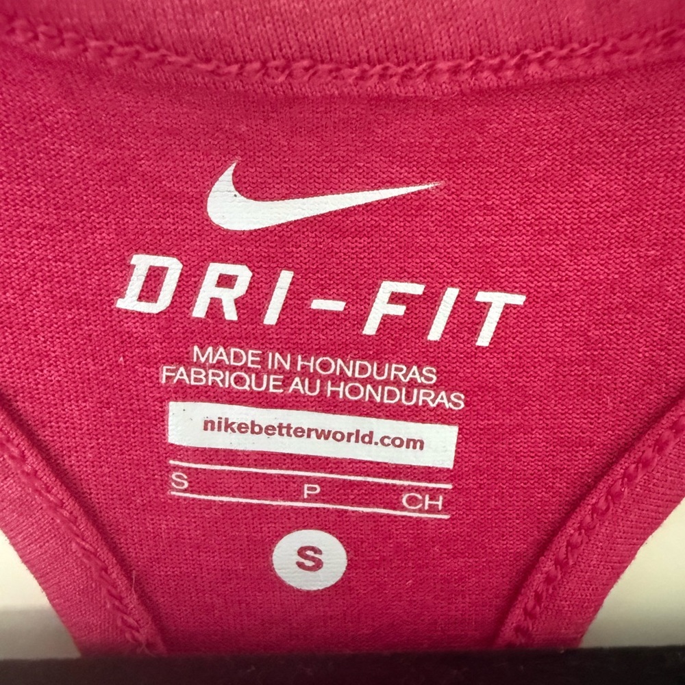 Nike Women's Dri-FIT Racerback Tank Top - Raspberry Pink | Size Small - Picture 2 of 3
